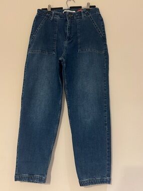 Celebrity Pink Dark Blue High-Waist Relaxed Jeans